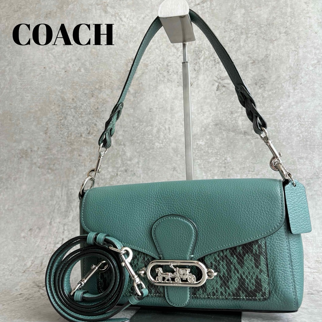 COACH - 【極美品】COACH ジェイド パイソン 2way ハンド COACH - 【極美品】COACH ジェイド パイソン 2way ハンド
