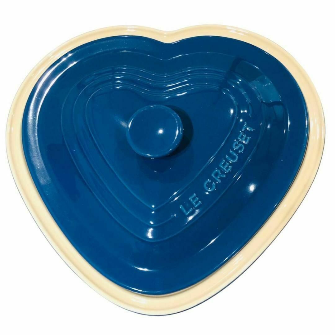 LE CREUSET - 美品 LE CREUSET ルクルーゼ 蓋付 ハート プレート LE CREUSET - 美品 LE CREUSET ルクルーゼ 蓋付 ハート プレート
