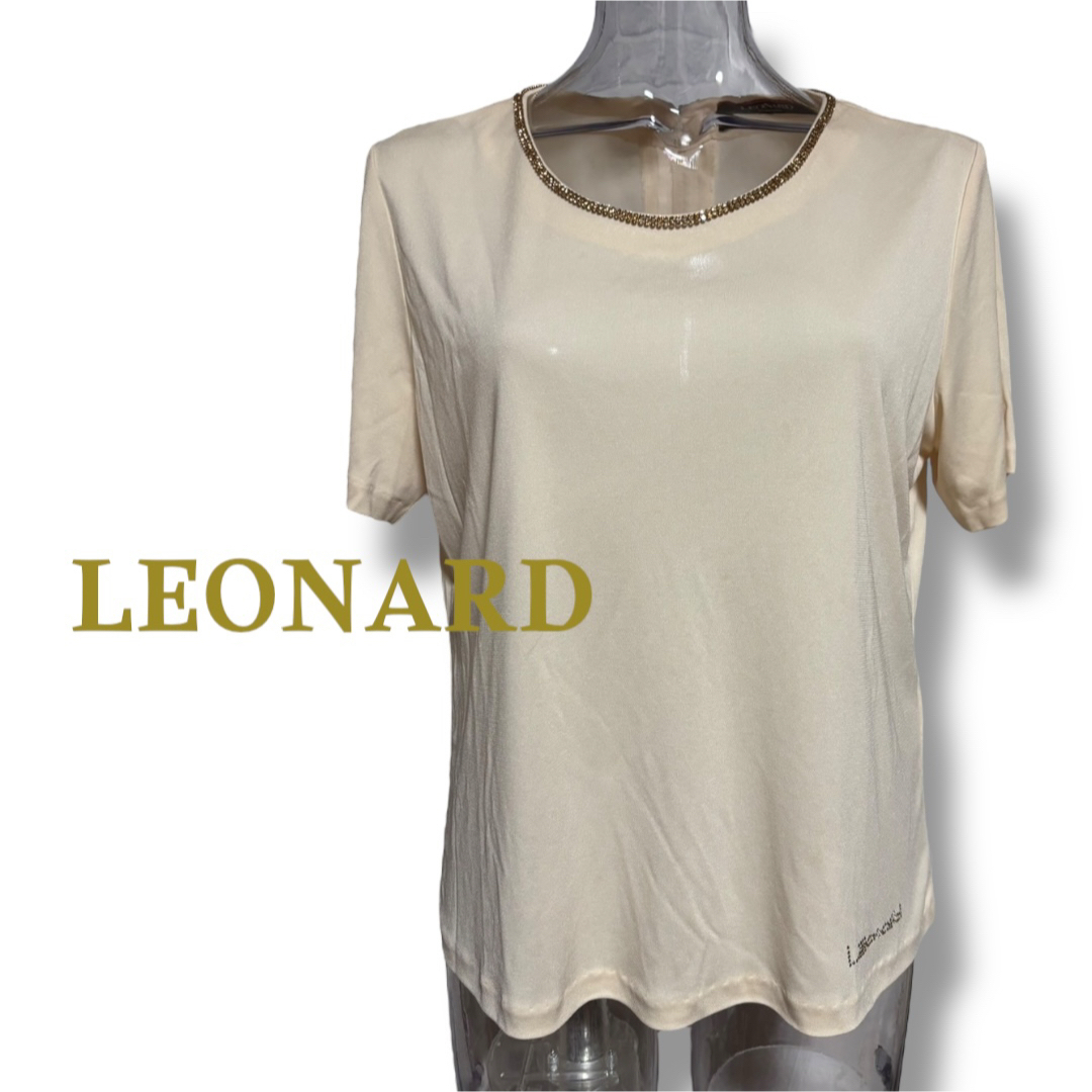 LEONARD - *LEONARD*着心地のよいカンカン素材 半袖 トップス LEONARD - *LEONARD*着心地のよいカンカン素材 半袖 トップス