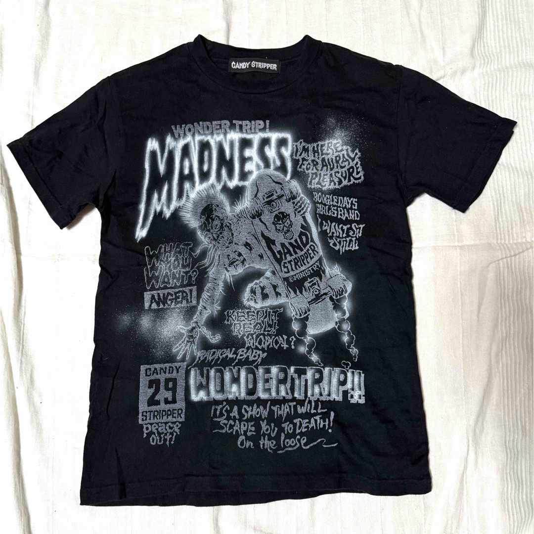 Candy Stripper - CANDY STRIPPER スカルTシャツ 黒 Sの通販 by Candy Stripper - CANDY STRIPPER スカルTシャツ 黒 Sの通販 by