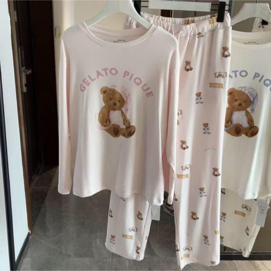 gelato pique - 新品GOOD NIGHT BEAR柄ワンポイントロンT&ロング gelato pique - 新品GOOD NIGHT BEAR柄ワンポイントロンT&ロング