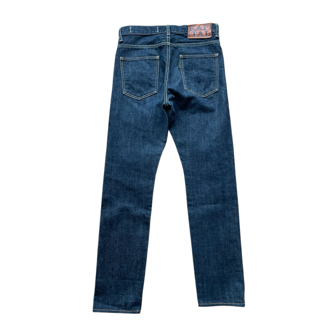 KAPITAL - 【美品】KAPITAL 岡山御津工場産デニム ジーンズ 濃紺 KAPITAL - 【美品】KAPITAL 岡山御津工場産デニム ジーンズ 濃紺
