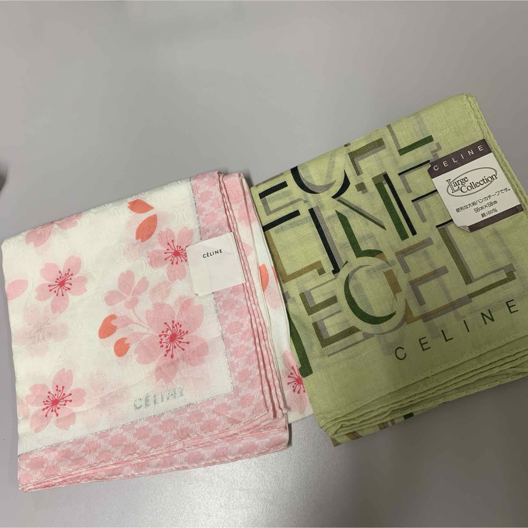 CELINE - 新品☆CELINE セリーヌ☆大判ハンカチ2枚セットの通販 CELINE - 新品☆CELINE セリーヌ☆大判ハンカチ2枚セットの通販