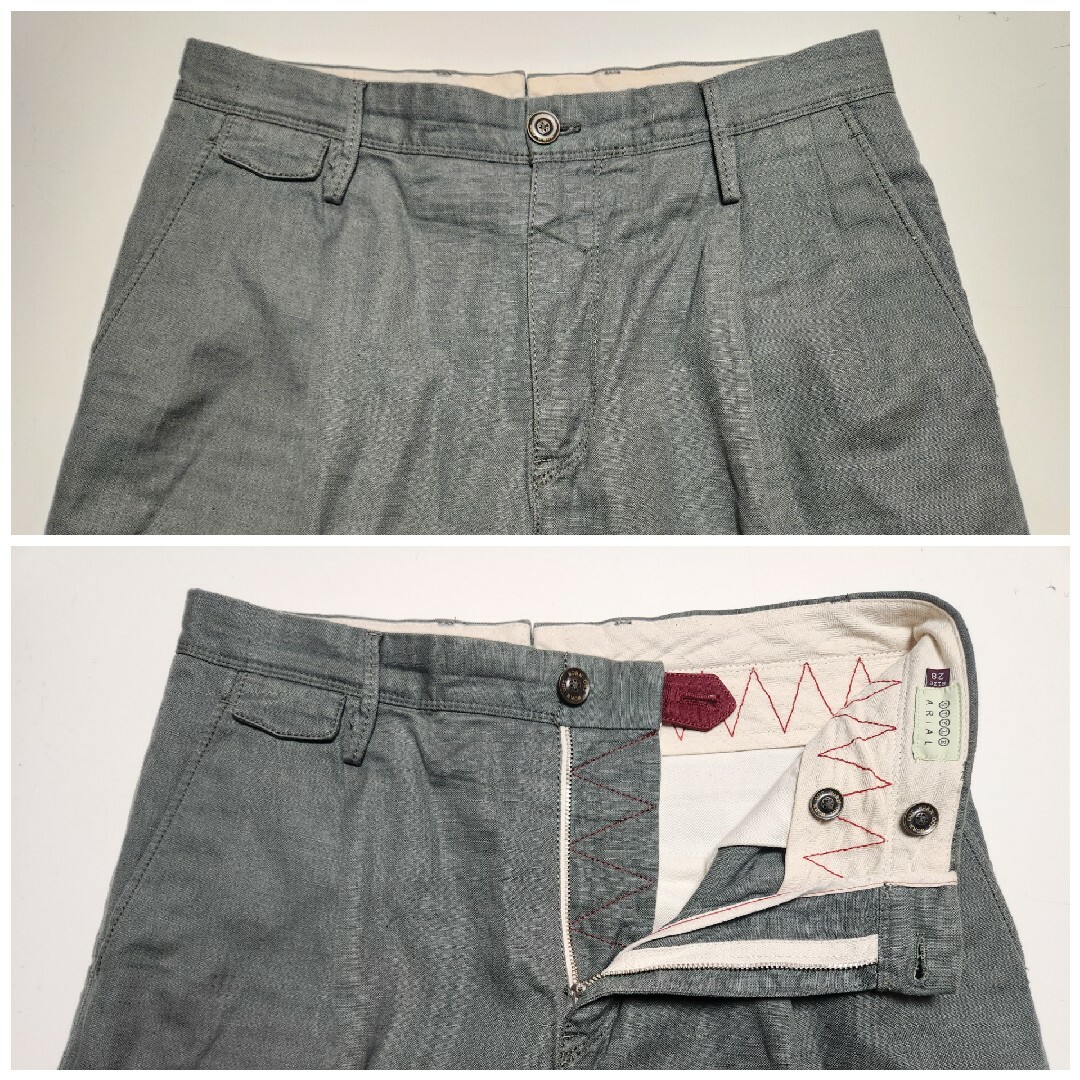 PT01 - 【美品】PT01 WORNOUT ARIAL 2p リネン混 カーキ 28 春夏 PT01 - 【美品】PT01 WORNOUT ARIAL 2p リネン混 カーキ 28 春夏