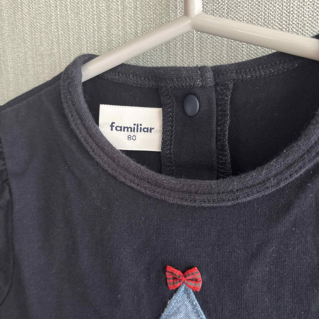 familiar - ファミリア 半袖 ワンピース ネイビー 80の通販 by familiar - ファミリア 半袖 ワンピース ネイビー 80の通販 by
