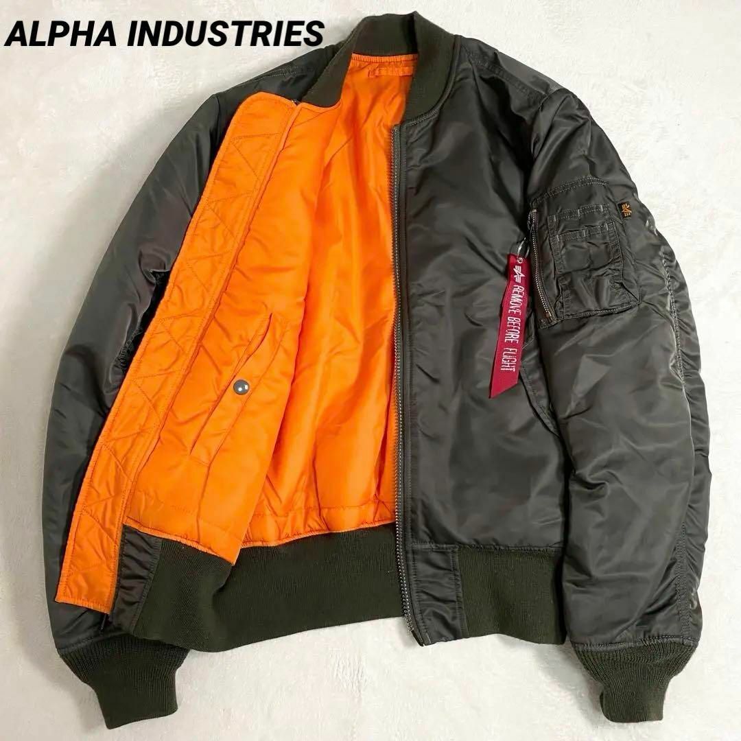 ALPHA INDUSTRIES - アルファインダストリーズ MA-1 カーキ ALPHA INDUSTRIES - アルファインダストリーズ MA-1 カーキ
