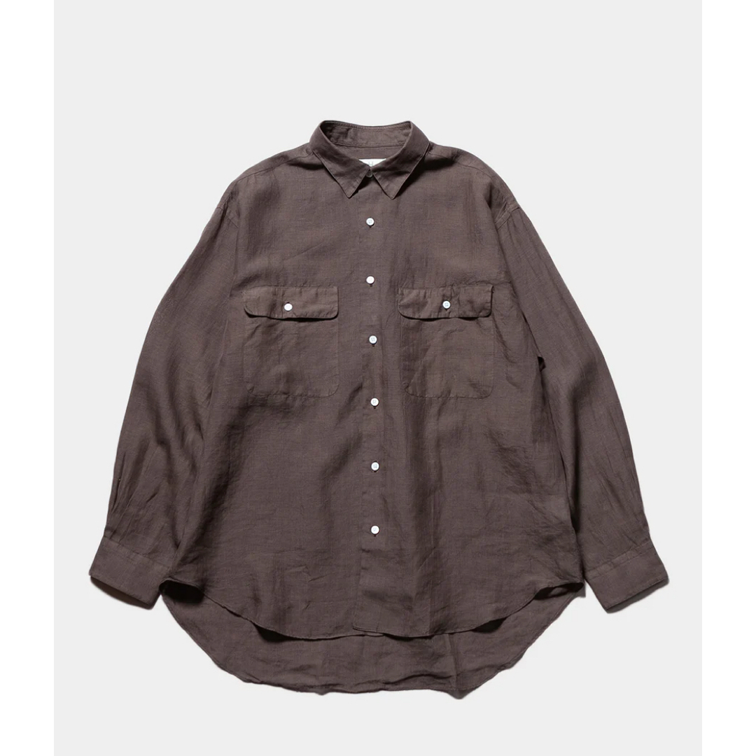 シャツ HERILL "RUMMY-LINEN REGULER COLLAR SHIRT
