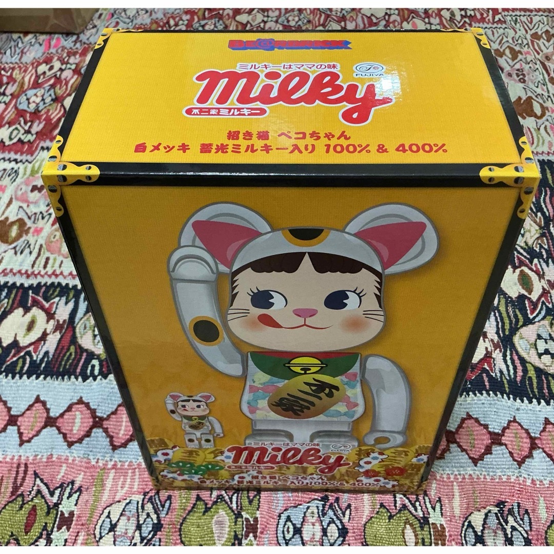 MEDICOM TOY - BE@RBRICK 招き猫 ペコちゃん 白メッキ 蓄光 MEDICOM TOY - BE@RBRICK 招き猫 ペコちゃん 白メッキ 蓄光