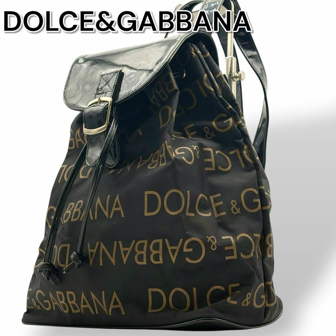 美品】希少 DOLCE&GABBANA ドルガバ リュック 総柄 A4収納可の 美品】希少 DOLCE&GABBANA ドルガバ リュック 総柄 A4収納可の