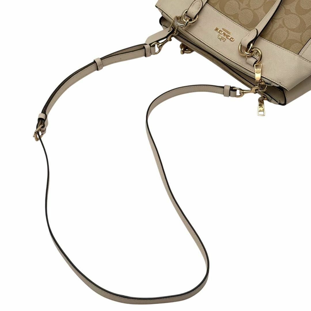 COACH - 【美品】コーチ 2way キャリーオール シグネチャー COACH - 【美品】コーチ 2way キャリーオール シグネチャー