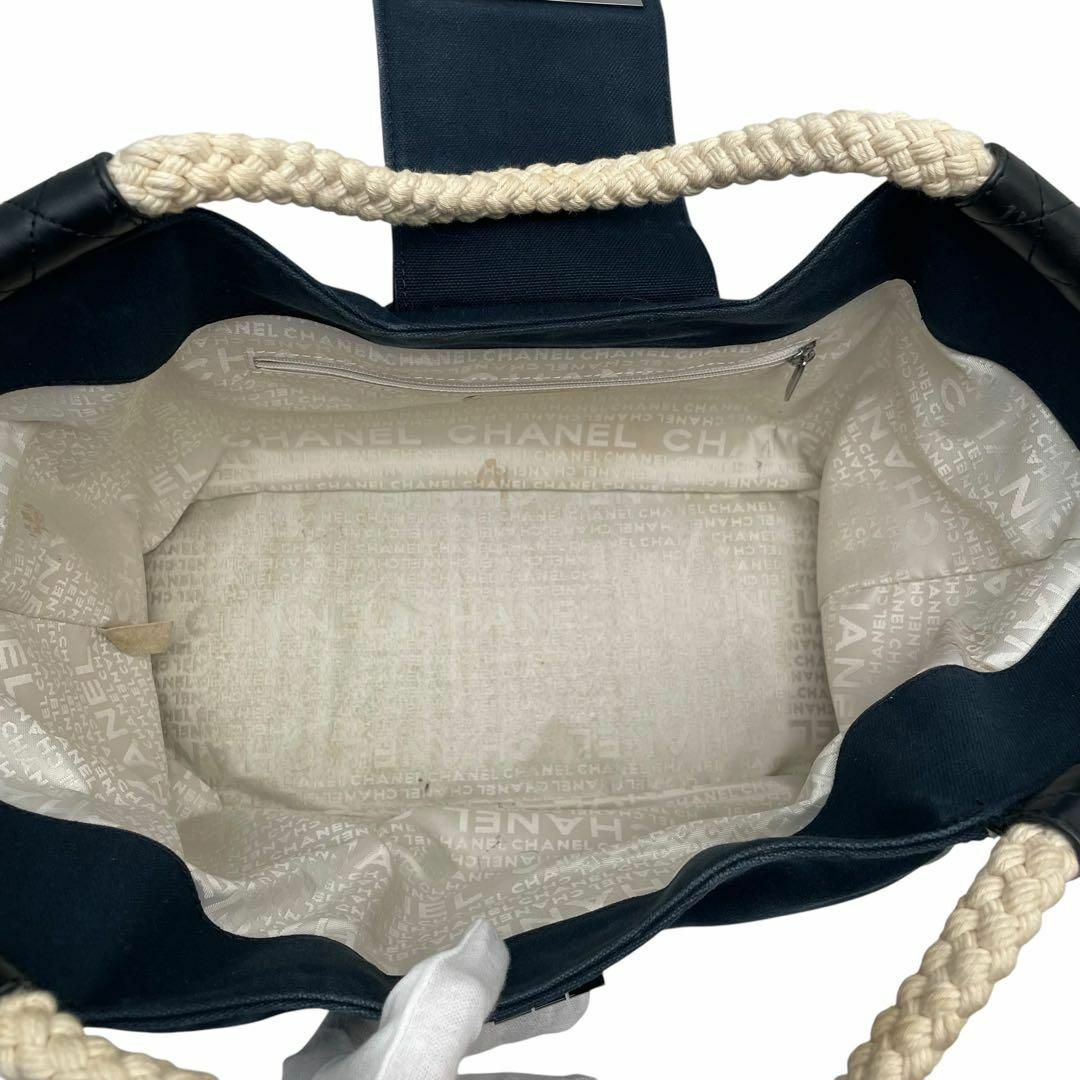 CHANEL - シャネル マトラッセ チョコバー キャンバス×レザー CHANEL - シャネル マトラッセ チョコバー キャンバス×レザー