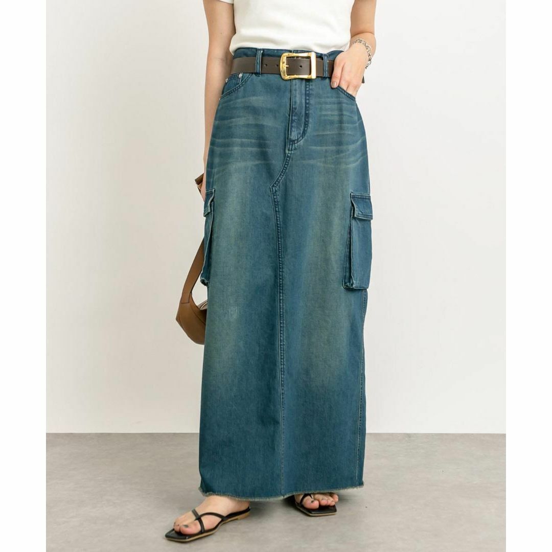 RIVE DROITE - 【MONN.:. (モン)】Light DENIM SKIRT 36 ブルー RIVE DROITE - 【MONN.:. (モン)】Light DENIM SKIRT 36 ブルー