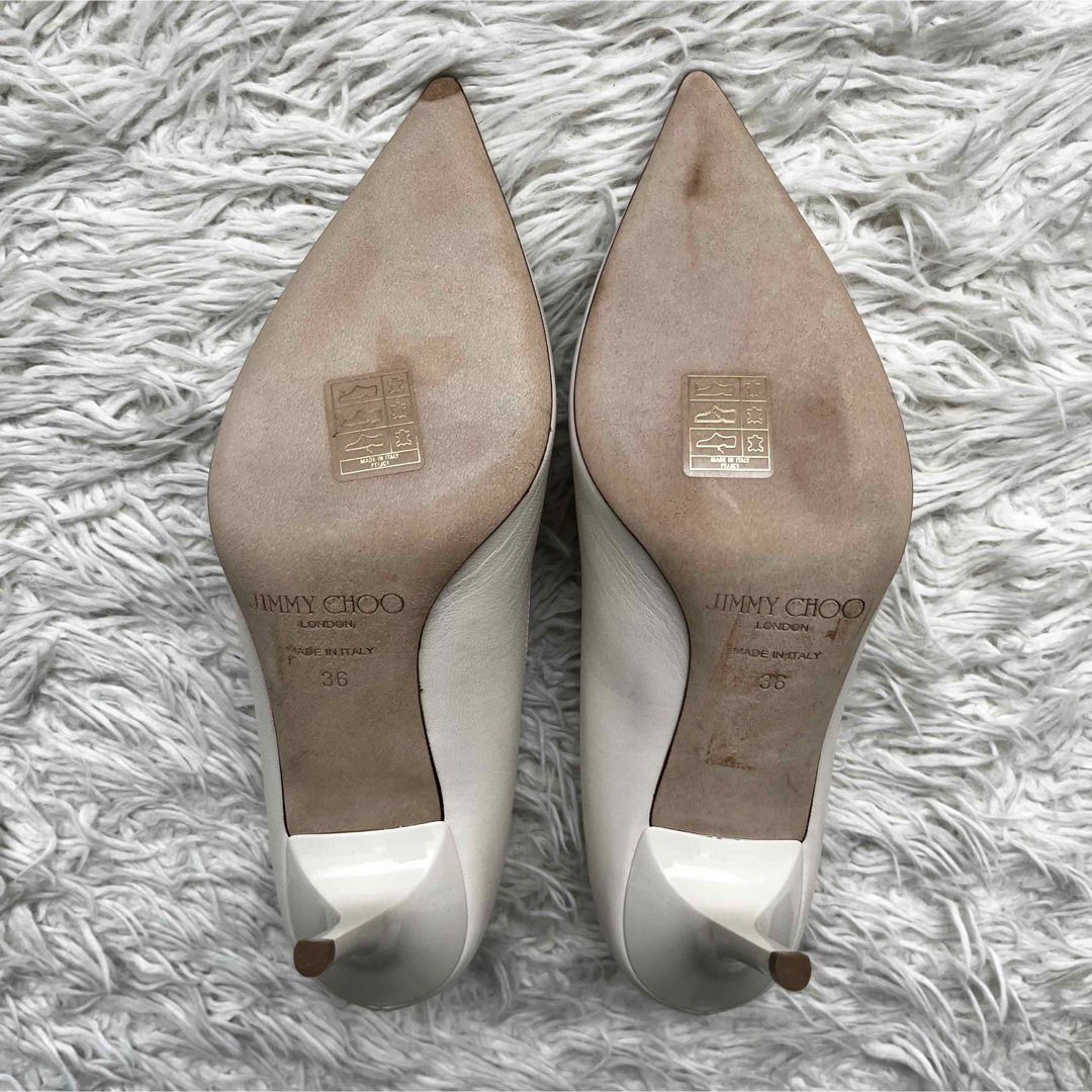 JIMMY CHOO - 極美品 JIMMY CHOO レザー ヒールパンプス 36 JIMMY CHOO - 極美品 JIMMY CHOO レザー ヒールパンプス 36