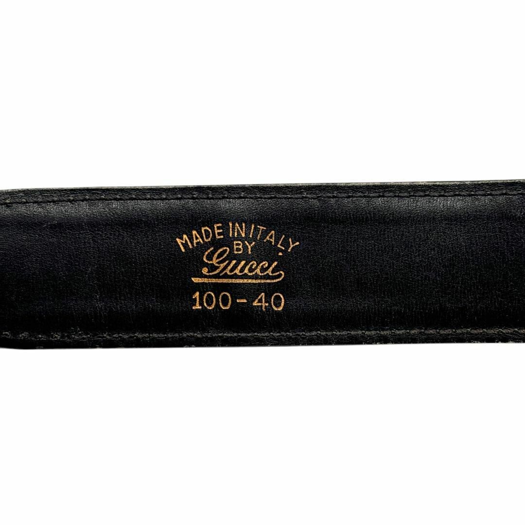 GUCCI - OLD GUCCI オールドグッチ ベルト レザー 黒 ゴールド GUCCI - OLD GUCCI オールドグッチ ベルト レザー 黒 ゴールド