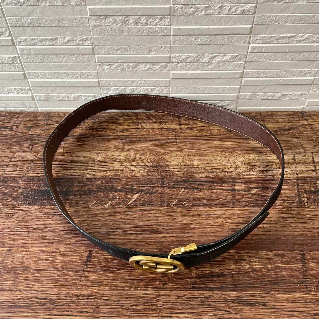 GUCCI - グッチ GG インターロッキング バックル ベルト レザー GUCCI - グッチ GG インターロッキング バックル ベルト レザー