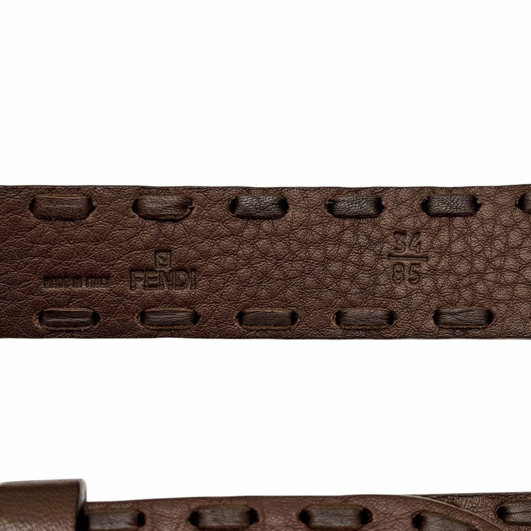 FENDI - 【極美品】未使用級 フェンディ ベルト レザー ブラウン FENDI - 【極美品】未使用級 フェンディ ベルト レザー ブラウン