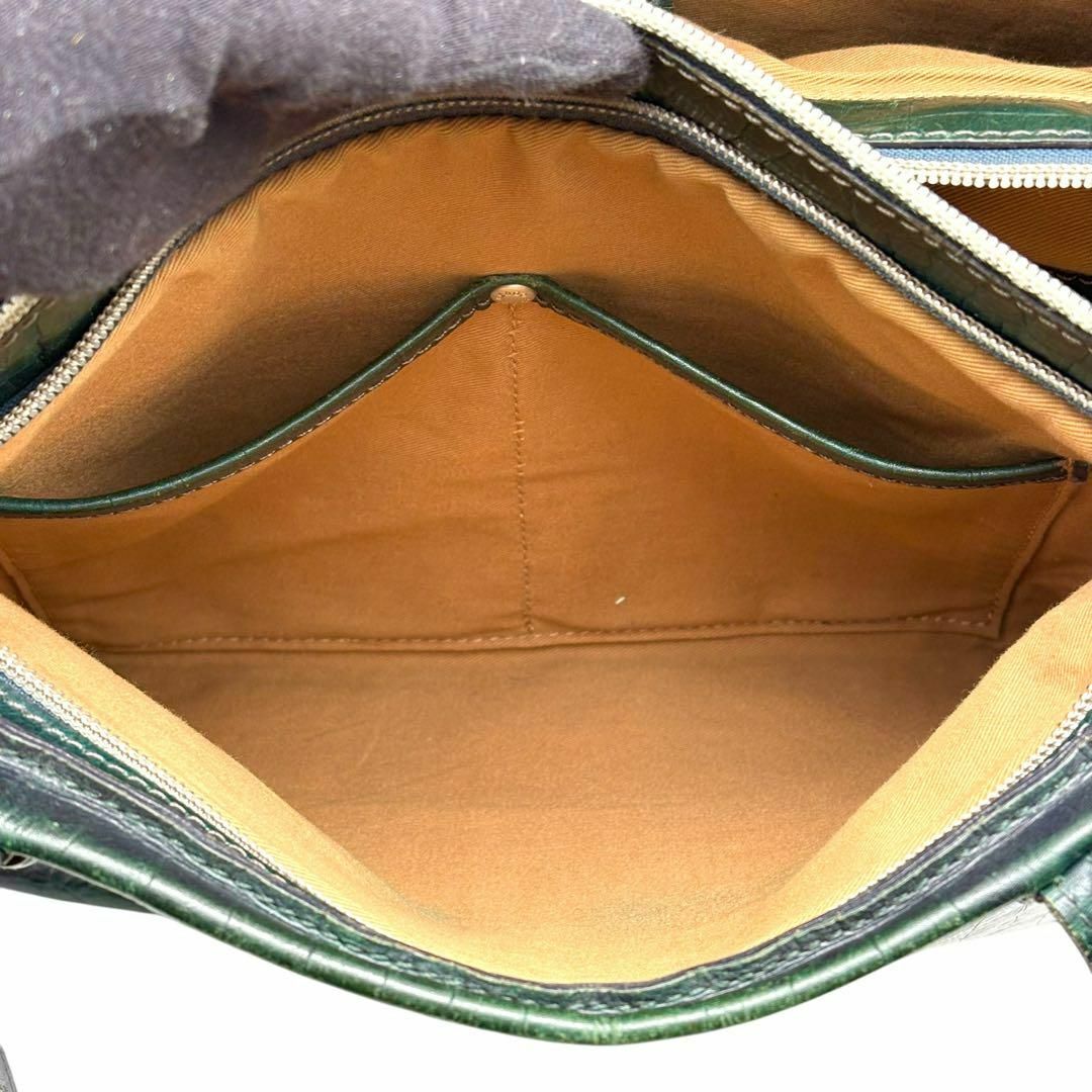 HERGOPOCH - 【美品】エルゴポック クロコ型押し レザー トート HERGOPOCH - 【美品】エルゴポック クロコ型押し レザー トート