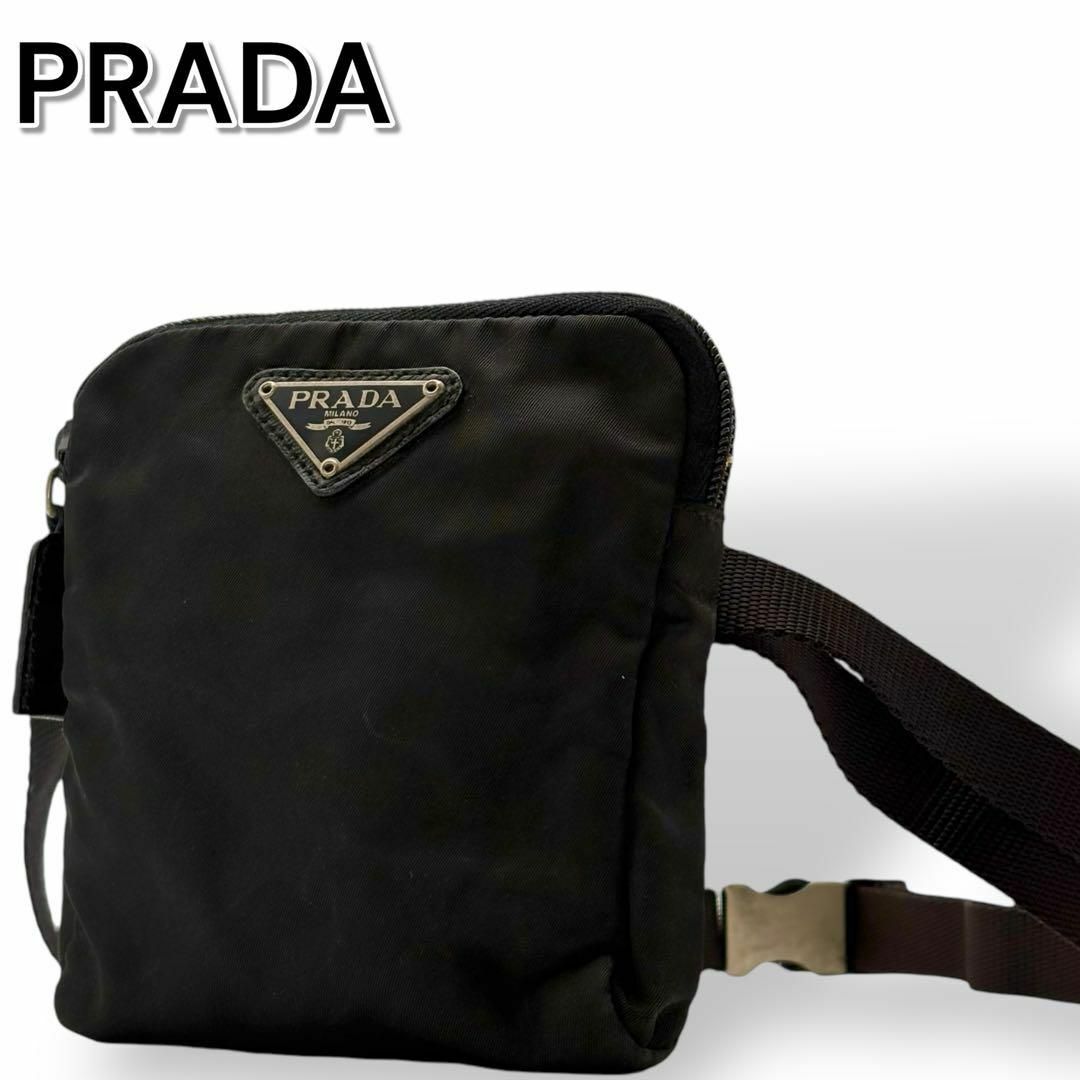 PRADA - 【美品】プラダ テスート ウエストポーチ ナイロン 三角 PRADA - 【美品】プラダ テスート ウエストポーチ ナイロン 三角