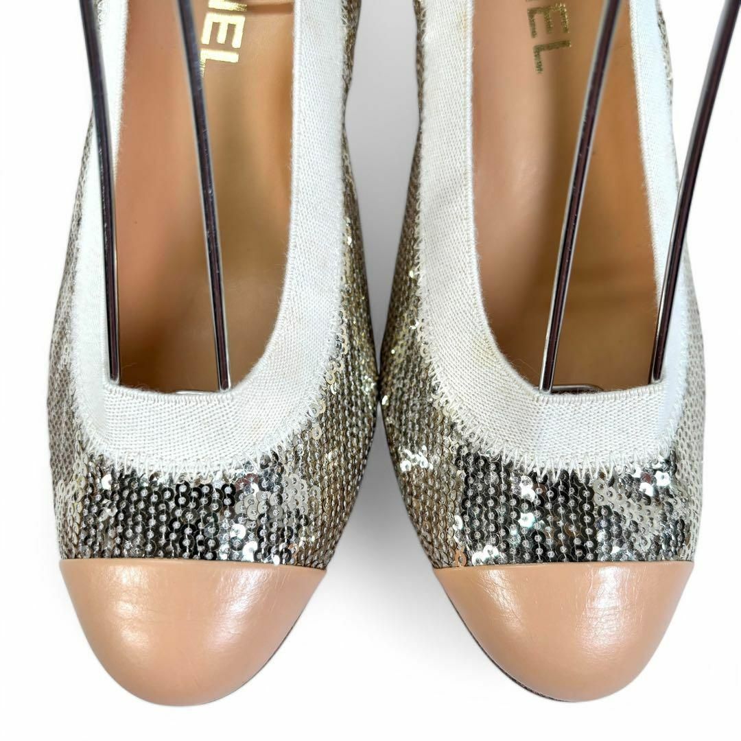 CHANEL - シャネル 37 23.5 パンプス ココマーク スパンコール CHANEL - シャネル 37 23.5 パンプス ココマーク スパンコール