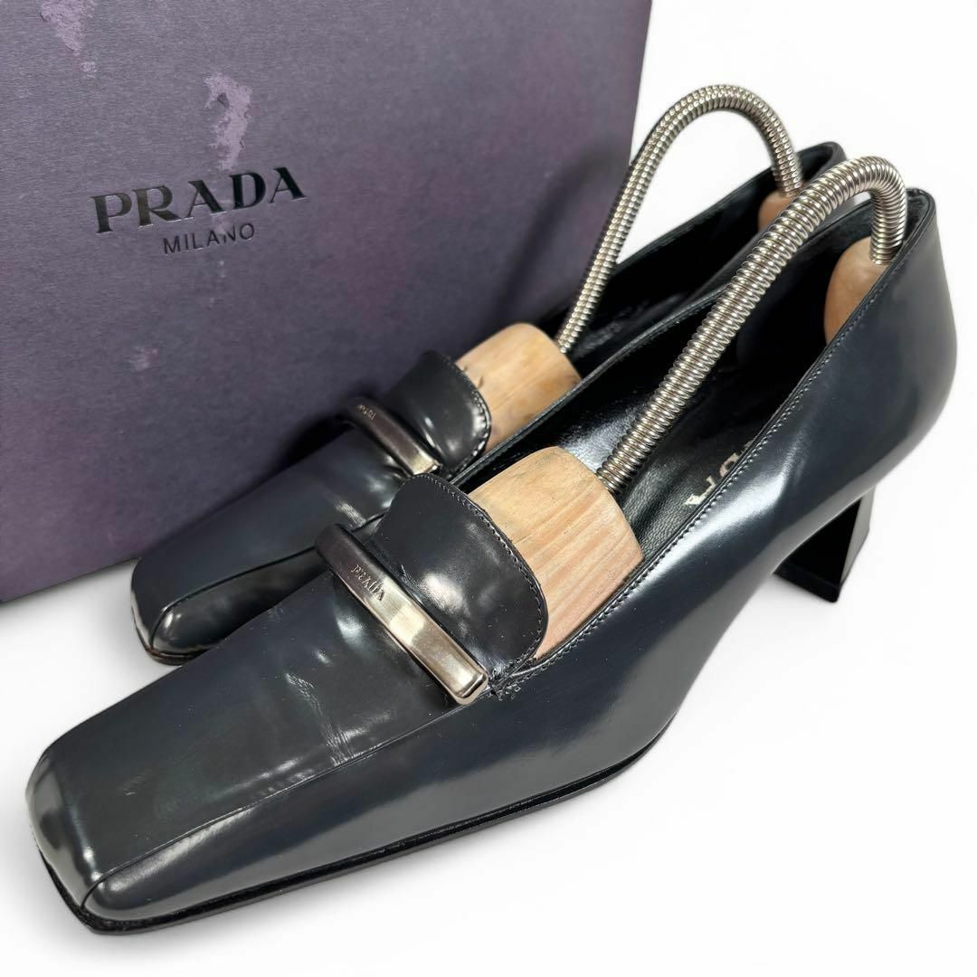PRADA - 箱付 PRADA プラダ 35 22.5 レザー パンプス PRADA - 箱付 PRADA プラダ 35 22.5 レザー パンプス