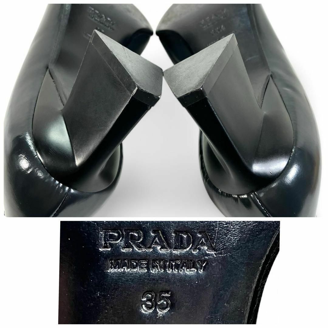 PRADA - 箱付 PRADA プラダ 35 22.5 レザー パンプス PRADA - 箱付 PRADA プラダ 35 22.5 レザー パンプス