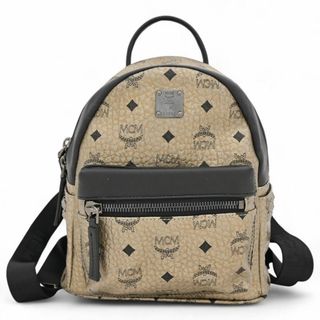 MCM - MCM ミニリュック ロゴ シルバー×スタッズ Bランク MCM - MCM ミニリュック ロゴ シルバー×スタッズ Bランク