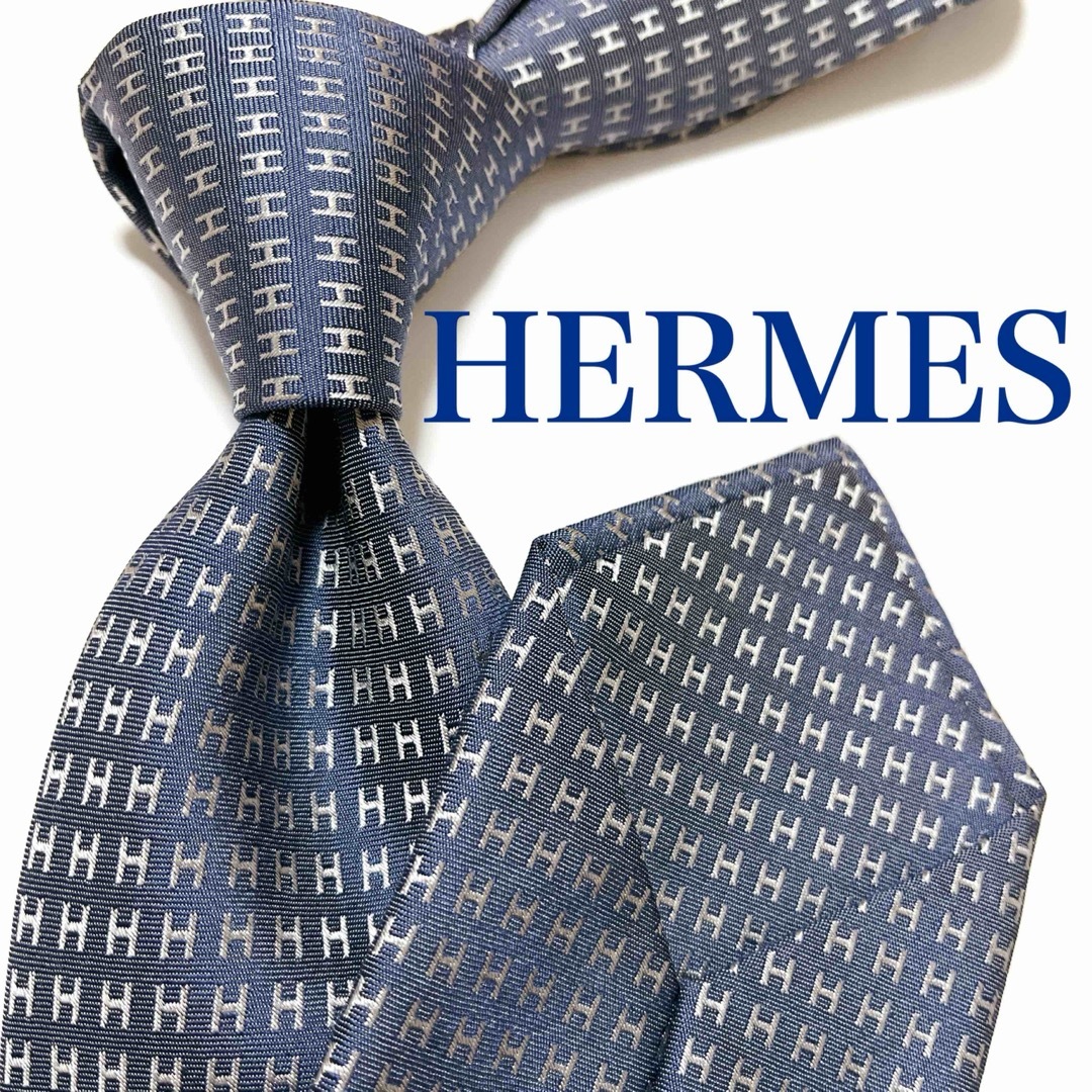 HERMES - 美品 エルメス ネクタイ ハイブランド H柄 ファソネ HERMES - 美品 エルメス ネクタイ ハイブランド H柄 ファソネ