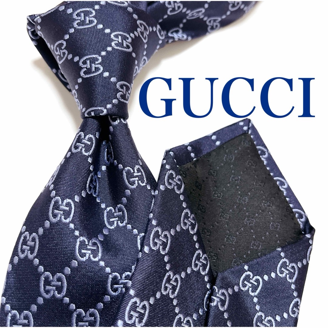 GUCCI - 美品 グッチ ネクタイ ハイブランド GG柄 インター GUCCI - 美品 グッチ ネクタイ ハイブランド GG柄 インター