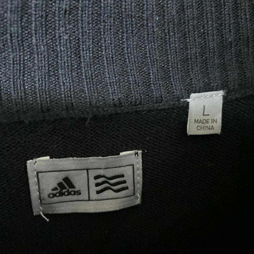 adidas - L アディダス メンズ ブラック グレー ハーフジップ adidas - L アディダス メンズ ブラック グレー ハーフジップ