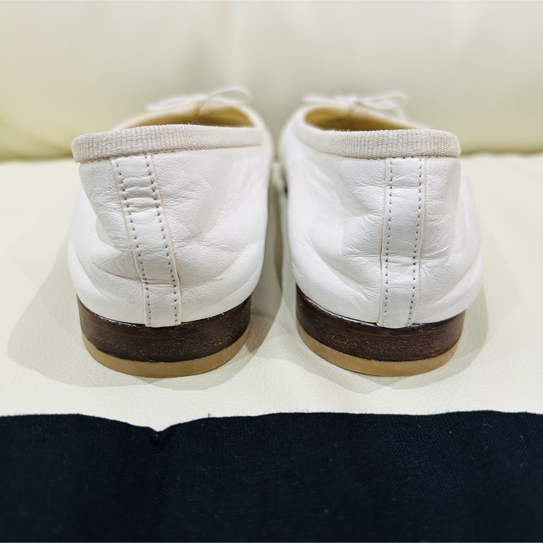CHANEL - CHANEL バレエシューズ 白 36 バイカラー 23cm CHANEL - CHANEL バレエシューズ 白 36 バイカラー 23cm