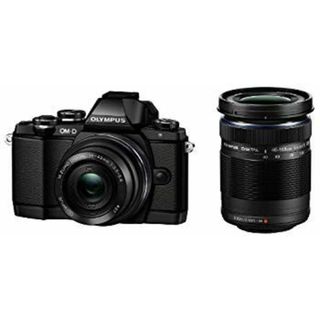 OLYMPUS OM-D E-M10 ダブルズームキット ブラック ミラーレス一眼 OM-D E-M10 DZKIT BLK 9jupf8b(ミラーレス一眼)