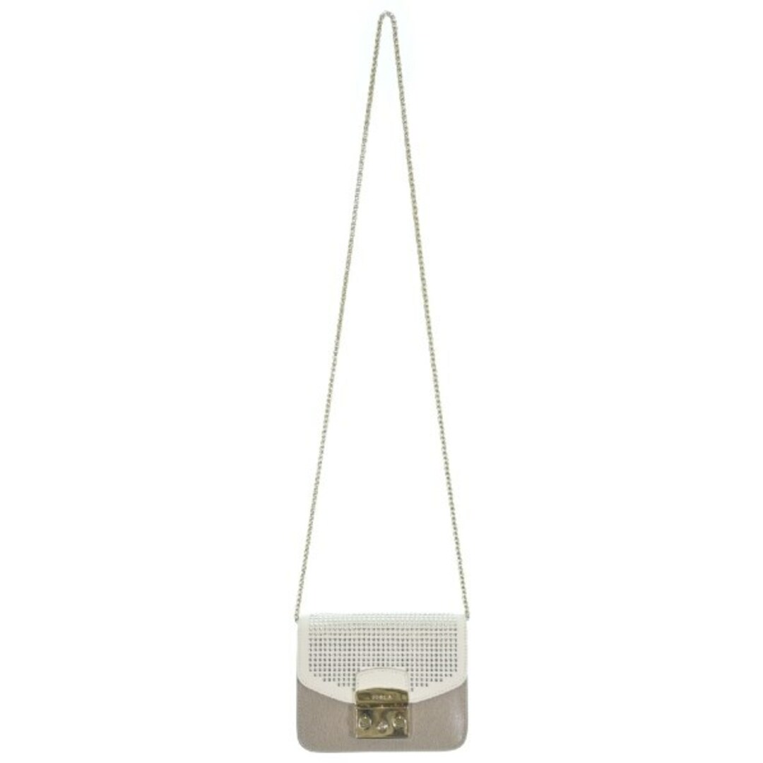 FURLA - FURLA フルラ ショルダーバッグ - グレーベージュxオレンジ 【古着】【中古】