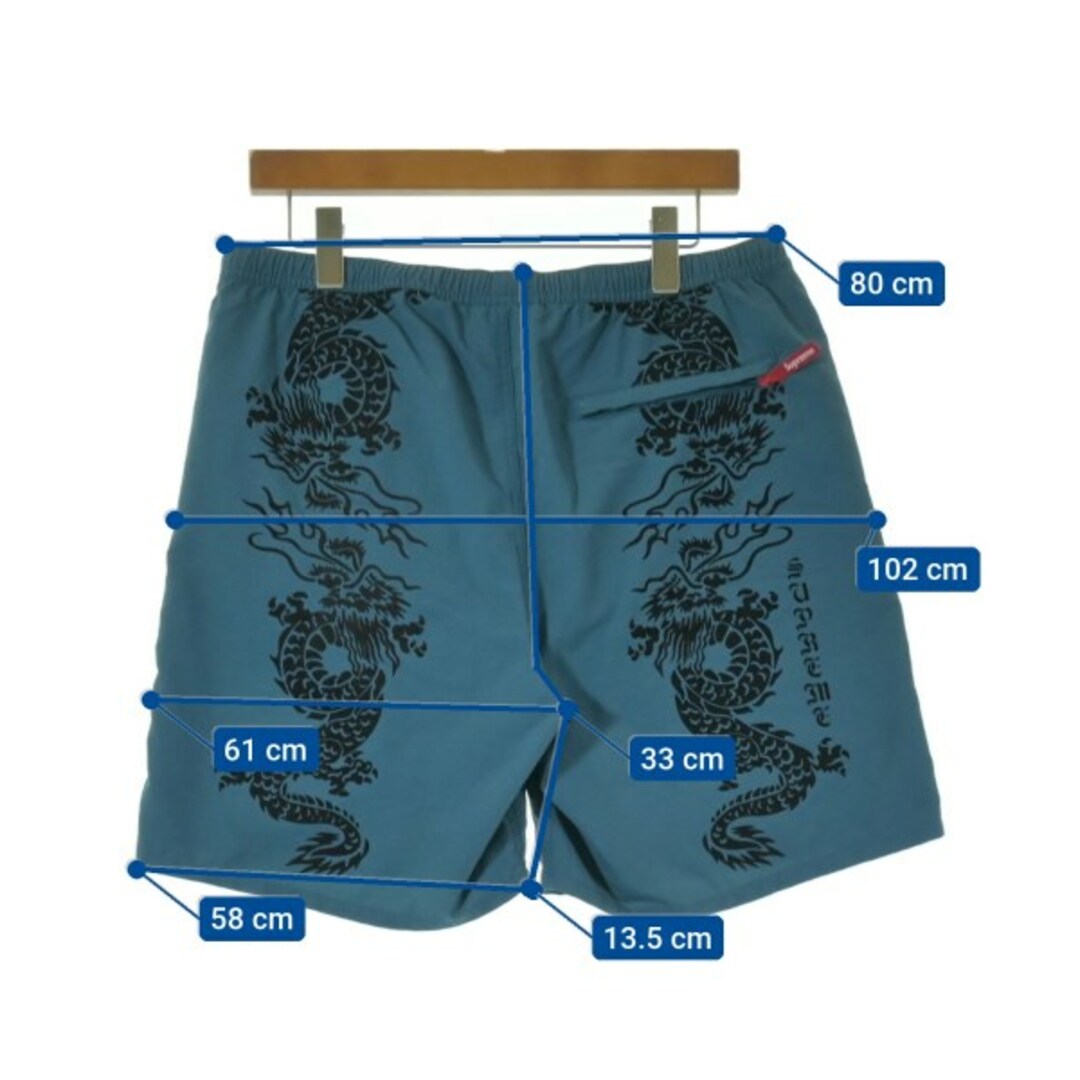 Supreme - Supreme シュプリーム ショートパンツ S 青x黒(総柄 Supreme - Supreme シュプリーム ショートパンツ S 青x黒(総柄