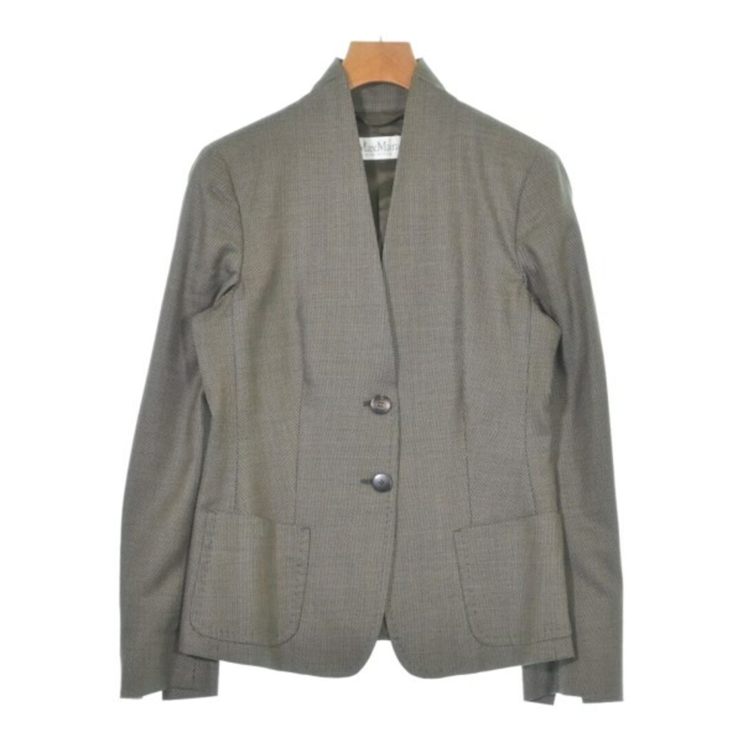Max Mara - Max Mara マックスマーラ ノーカラージャケット 42(M Max Mara - Max Mara マックスマーラ ノーカラージャケット 42(M