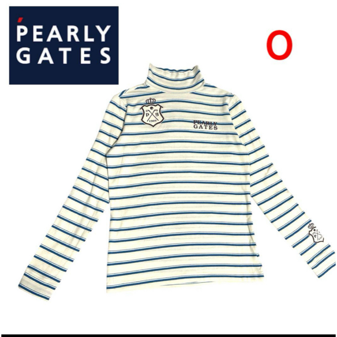 PEARLY GATES - PEARLY GATES ストライプ モックネック ゴルフ PEARLY GATES - PEARLY GATES ストライプ モックネック ゴルフ