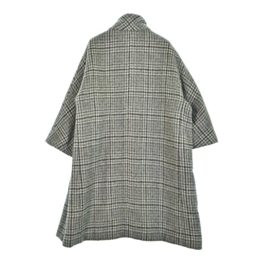 BALENCIAGA - BALENCIAGA コート(その他) 34(XS位) グレーx黒 BALENCIAGA - BALENCIAGA コート(その他) 34(XS位) グレーx黒