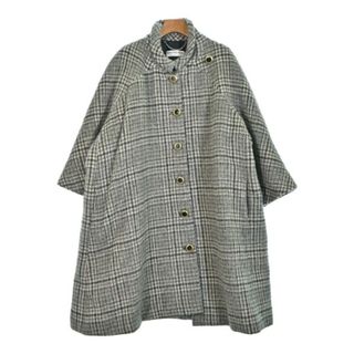 BALENCIAGA - BALENCIAGA コート(その他) 34(XS位) グレーx黒 BALENCIAGA - BALENCIAGA コート(その他) 34(XS位) グレーx黒