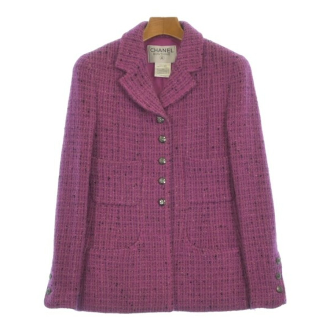 CHANEL - CHANEL ジャケット(その他) 36(S位) 紫xベージュx黒 CHANEL - CHANEL ジャケット(その他) 36(S位) 紫xベージュx黒