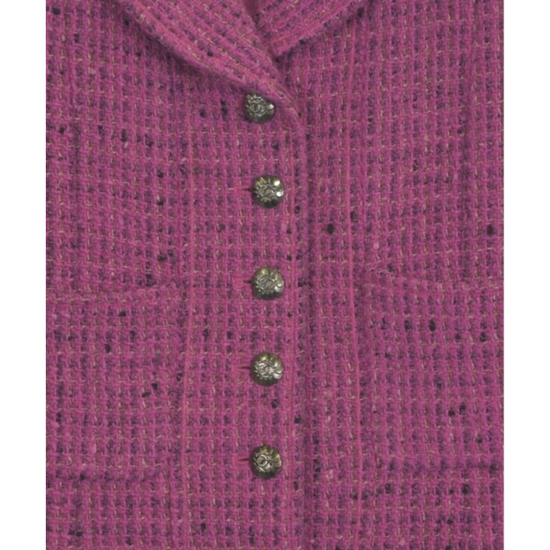 CHANEL - CHANEL ジャケット(その他) 36(S位) 紫xベージュx黒 CHANEL - CHANEL ジャケット(その他) 36(S位) 紫xベージュx黒