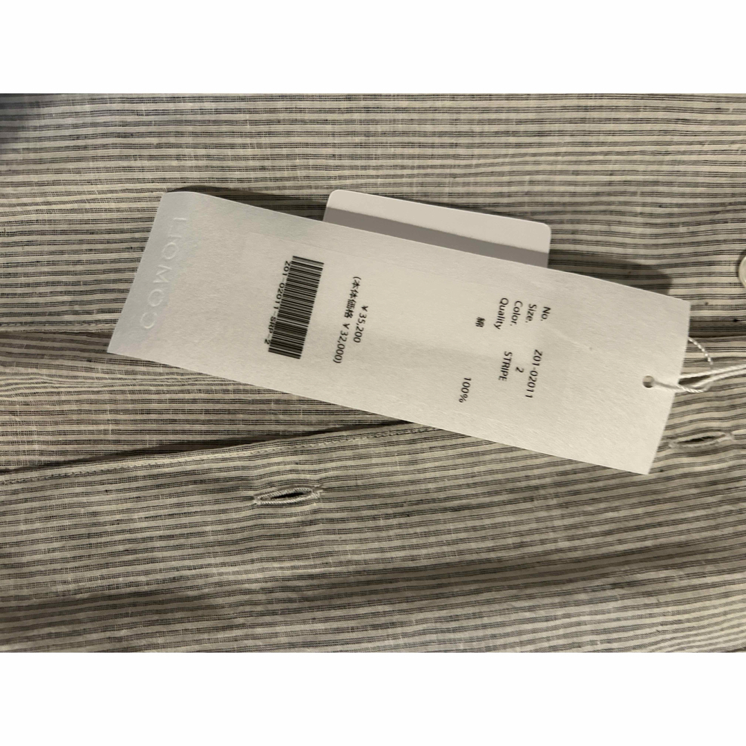 COMOLI - 新品 comoli KHADIコットン コモリシャツ STRIPE 2の COMOLI - 新品 comoli KHADIコットン コモリシャツ STRIPE 2の