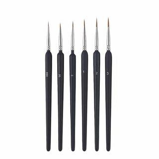 GOODCHI 勾線筆 面相筆 6本セット 極細筆 水彩筆 塗装 絵筆 油絵筆 (その他)