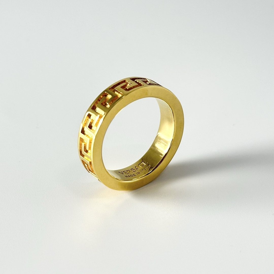 VERSACE - VERSACE ヴェルサーチェ グリーク リング 指輪 21号の VERSACE - VERSACE ヴェルサーチェ グリーク リング 指輪 21号の