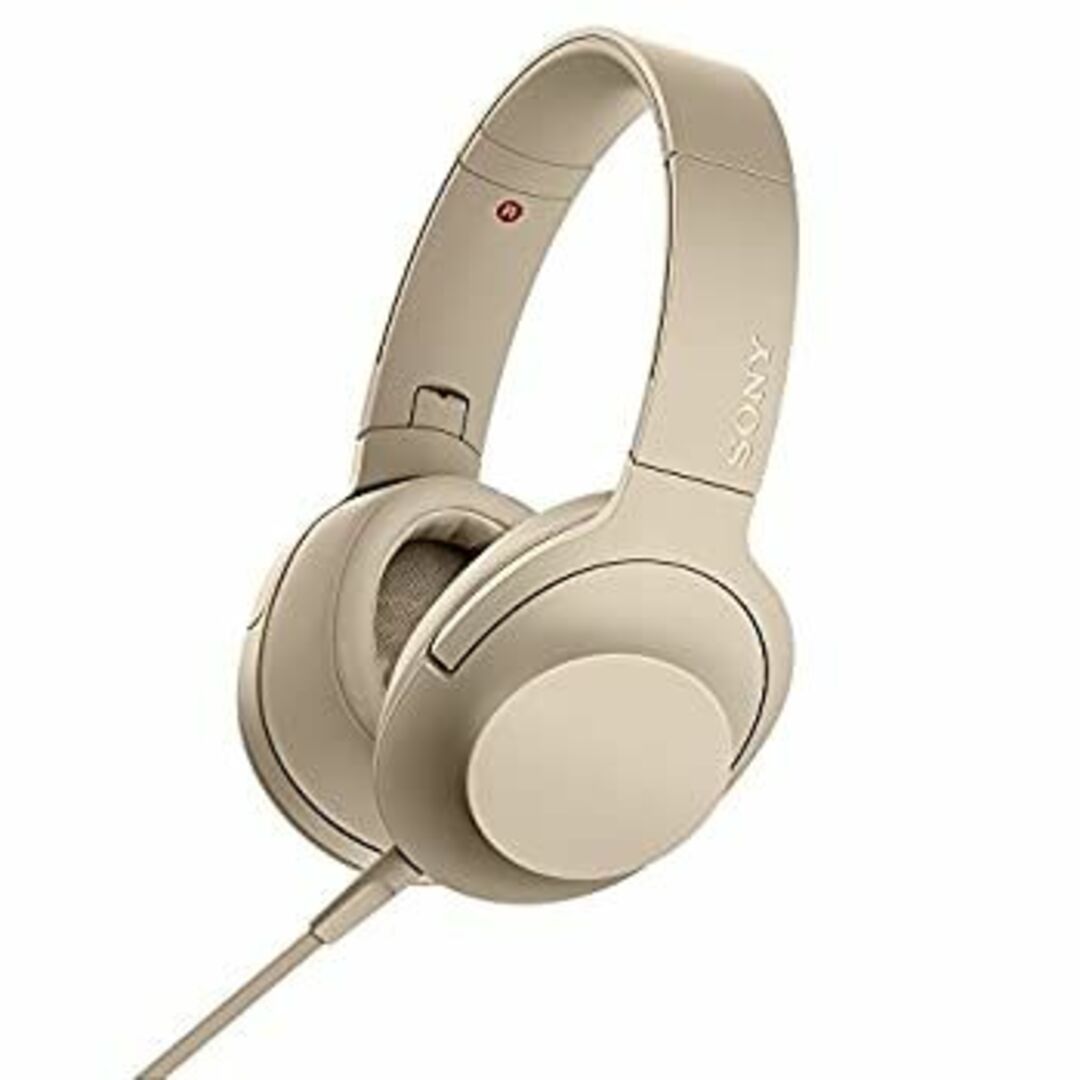 ソニー SONY ヘッドホン h.ear on 2 MDR-H600A : ハイレゾ対応 密閉型 リモコン・マイク付き 2017年モデル ペールゴールド MDR-H600A N スマホ/家電/カメラのオーディオ機器(ヘッドフォン/イヤフォン)の商品写真