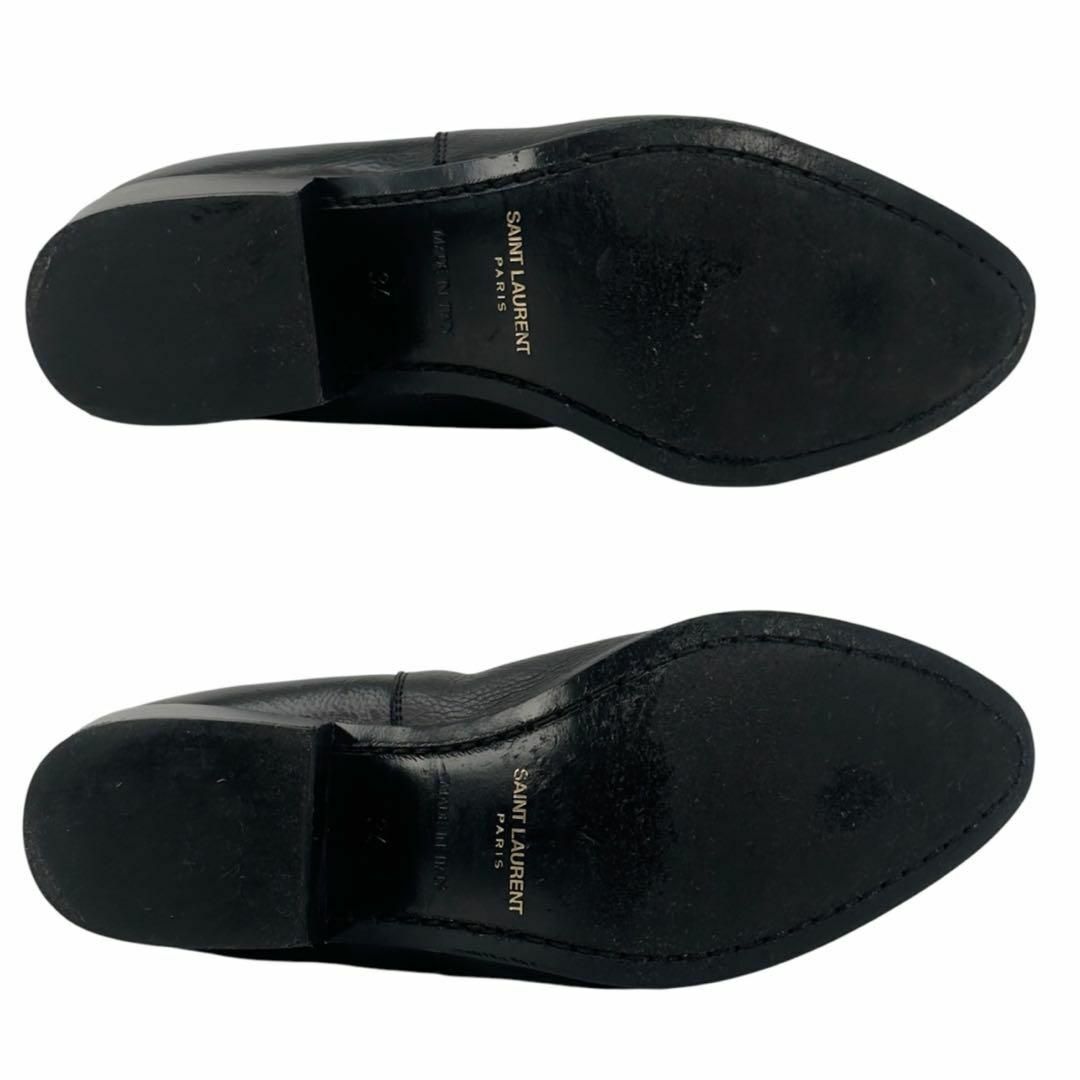 SAINT LAURENT - サンローラン レザー 34 ショートブーツの通販 SAINT LAURENT - サンローラン レザー 34 ショートブーツの通販