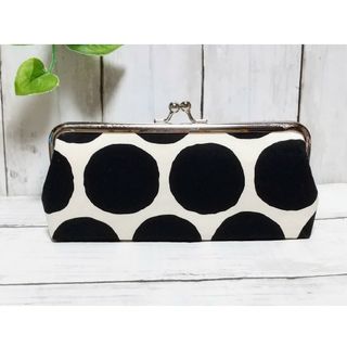 シンプル ドット 水玉 角型がま口 メガネケース ペンケース 小物入れ 多目的(ポーチ)