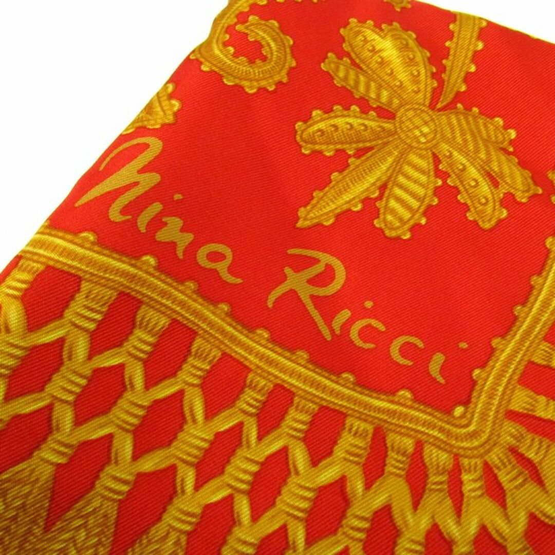 NINA RICCI - ニナリッチ スカーフ 総柄 シルク イタリア製 NINA RICCI - ニナリッチ スカーフ 総柄 シルク イタリア製