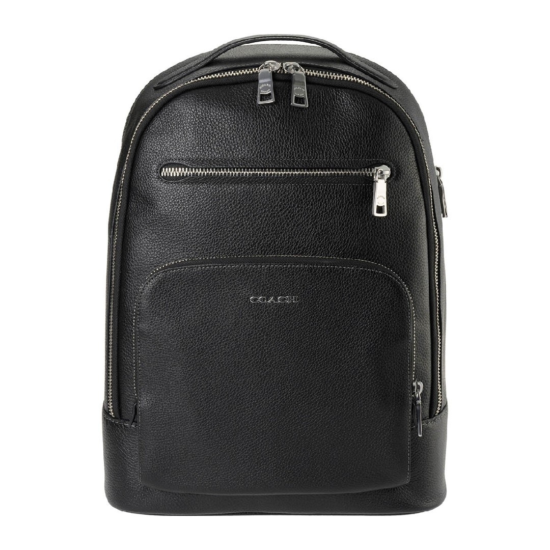 COACH - 正規店購入☆コーチ☆ペブルドレザー☆バックパック黒 COACH - 正規店購入☆コーチ☆ペブルドレザー☆バックパック黒