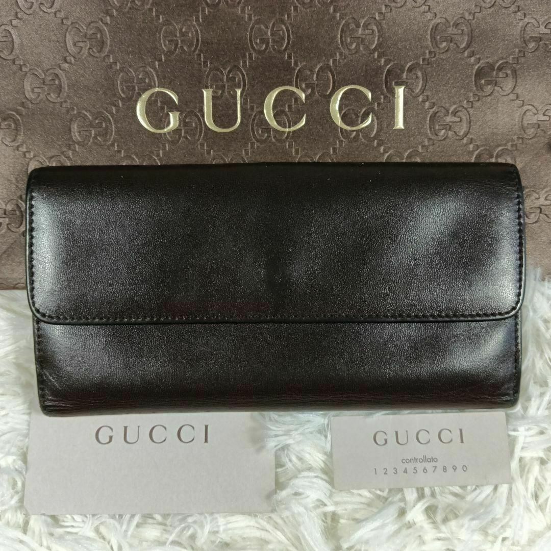 GUCCI - 【GUCCI】グッチ 長財布 財布 レザー ブラウン系 ✨美品 GUCCI - 【GUCCI】グッチ 長財布 財布 レザー ブラウン系 ✨美品
