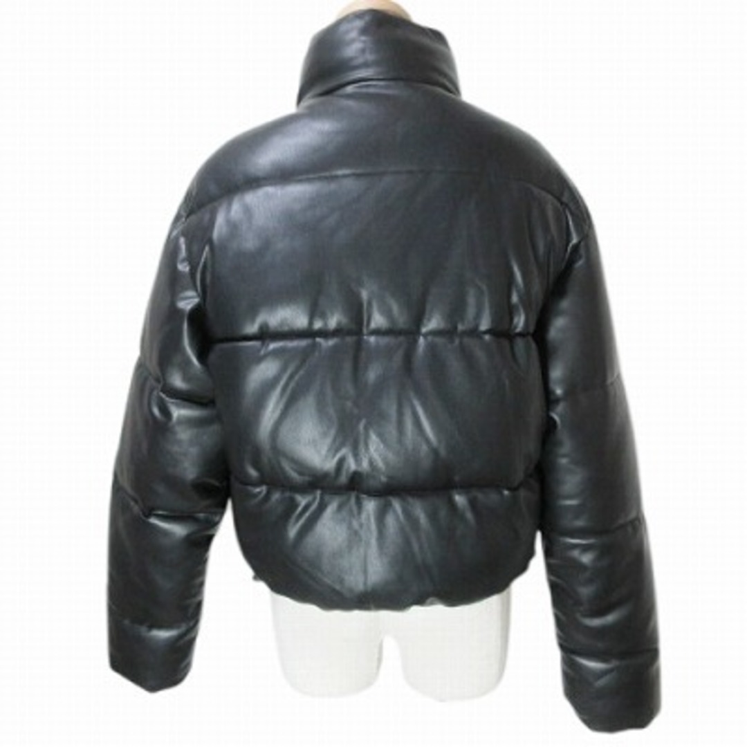 ZARA - ザラ フェイクレザークロップドパフジャケット 合皮 中綿 ZARA - ザラ フェイクレザークロップドパフジャケット 合皮 中綿