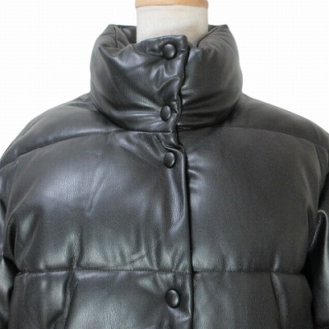 ZARA - ザラ フェイクレザークロップドパフジャケット 合皮 中綿 ZARA - ザラ フェイクレザークロップドパフジャケット 合皮 中綿